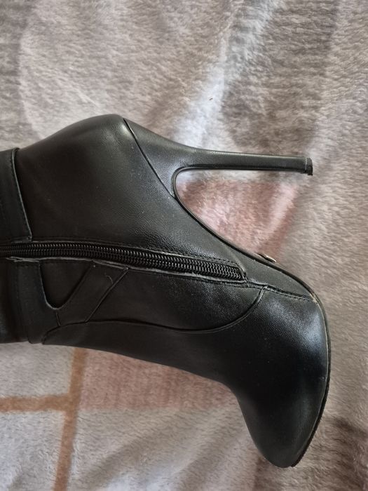 Сапоги демисезонные кожаные размер 39 (24,5 см)