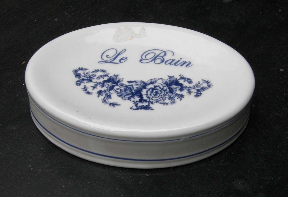 Komplet łazienkowy ceramika kobalt