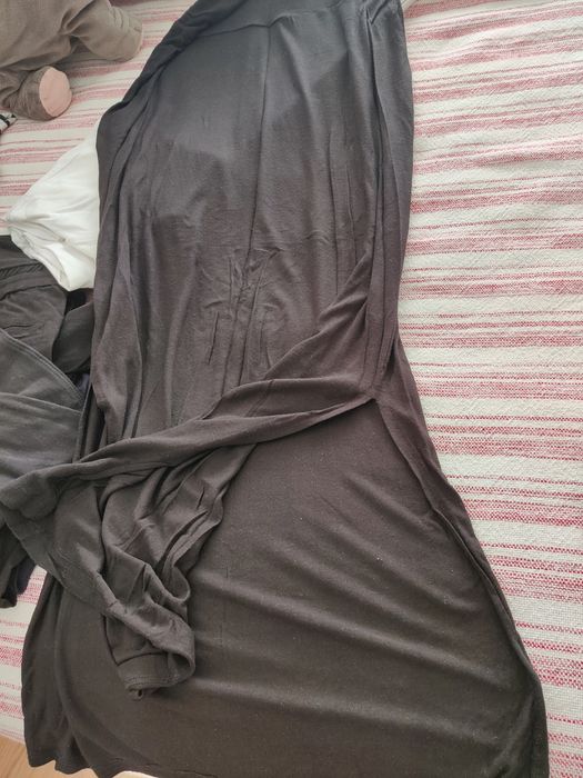 Saia comprida preta maternidade, Prenatal, 40