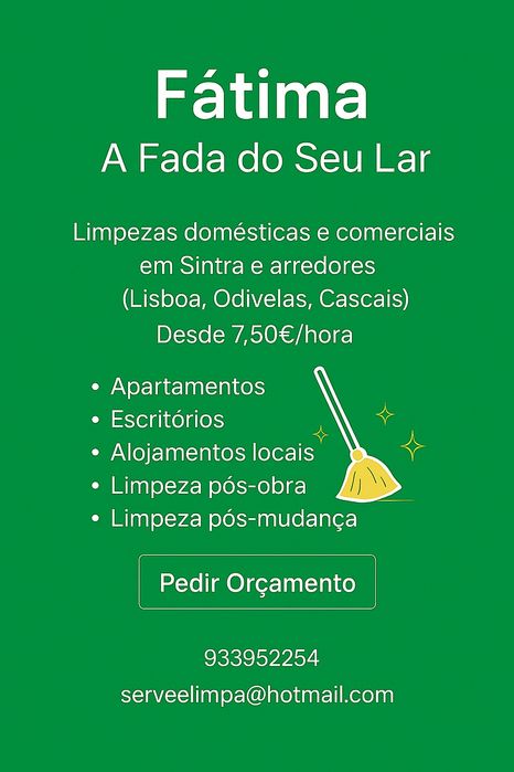 Limpezas Profissionais desde 7,5€/h - Casas, Escritórios, Pós-Obra e +