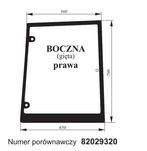 szyba boczna prawa do ciągnika Case MXM ACX1153