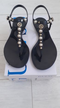 Buty sandały japonki czarne Guess dla dziewczynki 35