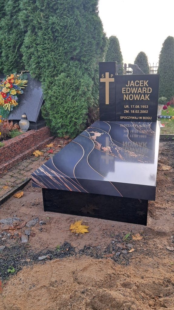 Nowoczesne Tanie Nagrobki Kompozytowe 5300 zł z montażem Cały Kraj.