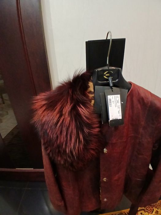 Куртка жіноча dolce gabbana натуральна шкіра та хутро