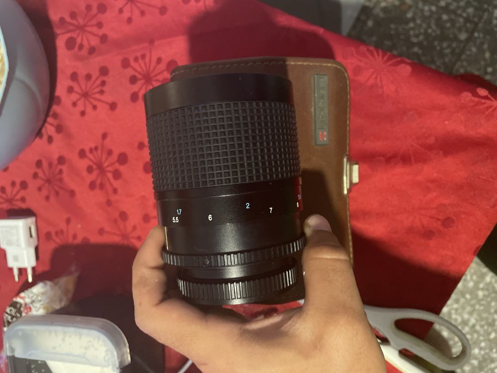 Lente de maquina fotografica