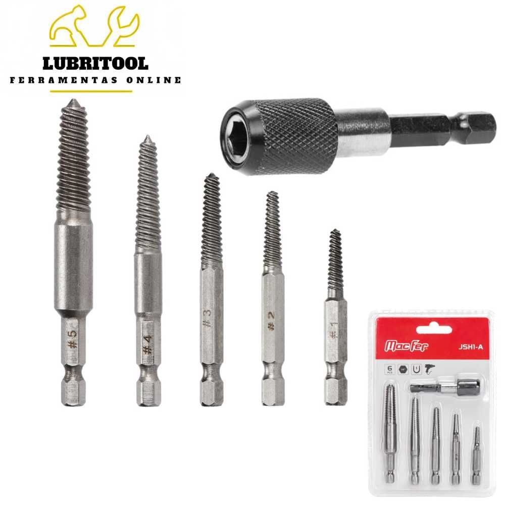 Jogo Saca Pernos 3~19mm 1/4" com Adaptador Magnético 0070.064 | NOVOS