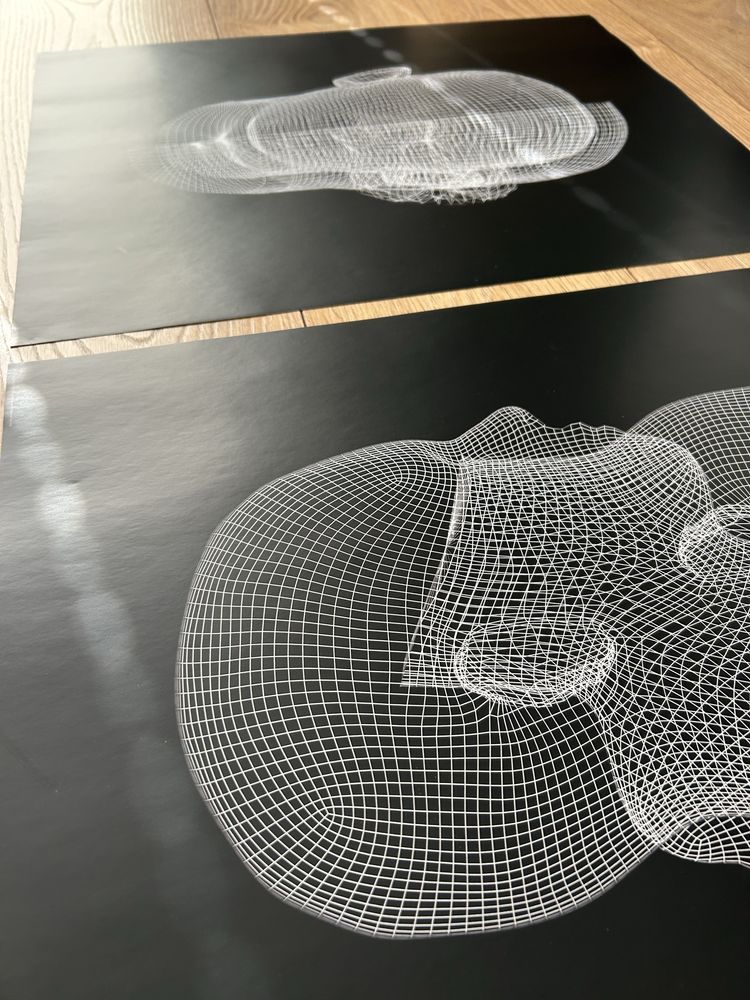 IKEA BILD 40x50cm plakat 2szt skanowanie 3D techno