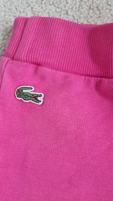 Spodnie Lacoste 104 110 Dziewczęce dresowe różowe