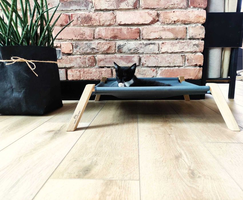 Legowisko dla kota podwyższone łóżko dla pupila nowoczesny design