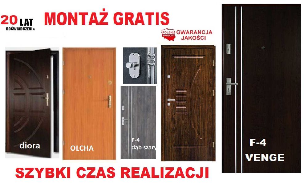 Drzwi  ZEWNĘTRZNE do mieszkań w BLOKU, z montażem-wewnątrzklatkowe