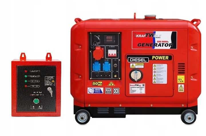Generator agregat prądotwórczy SDG9000S 3F ATS 9,5KVA 400V 3F ATS