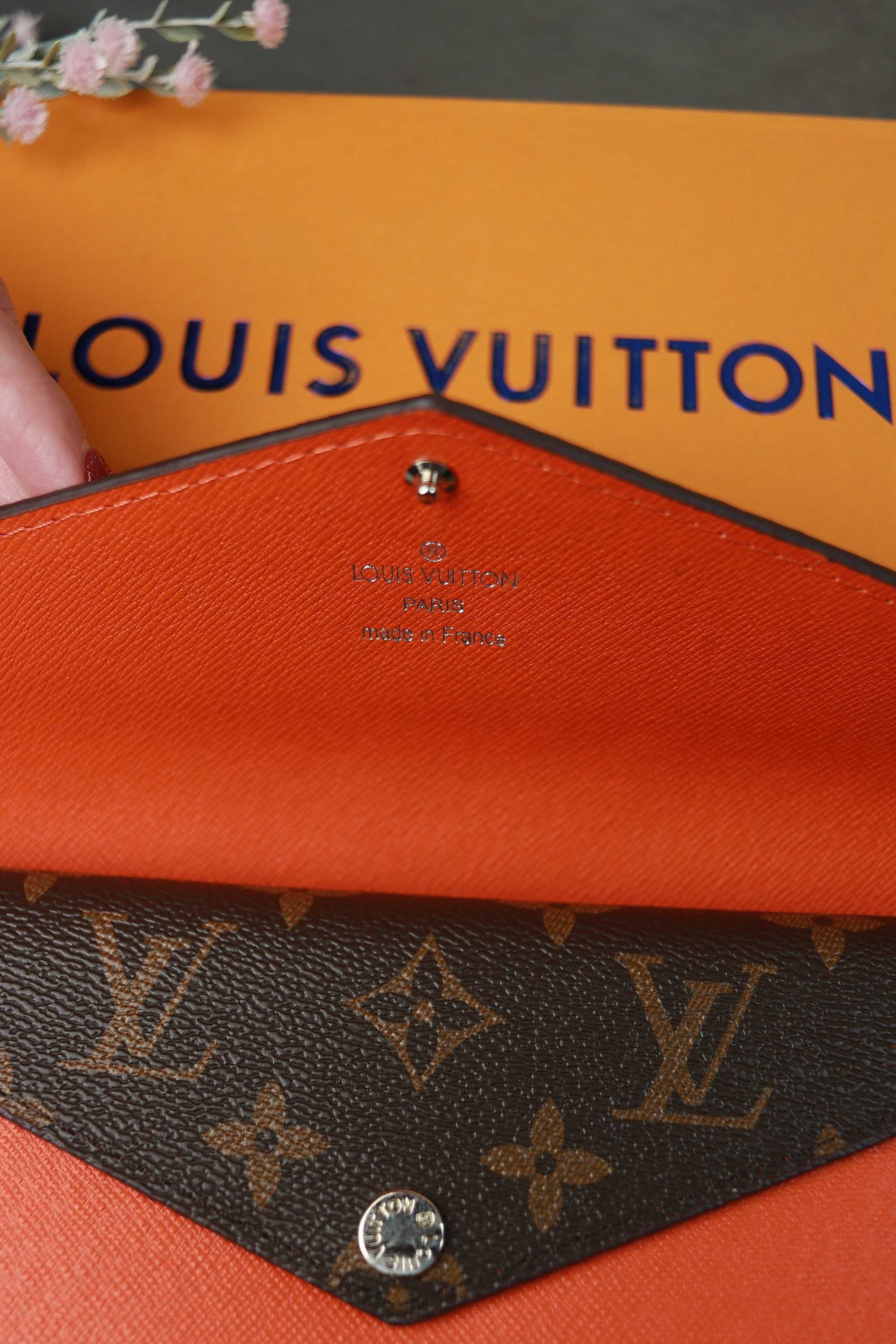 Кошелек Louis Vuitton Луи Витон женский коричневый большой ЛЮКС класс