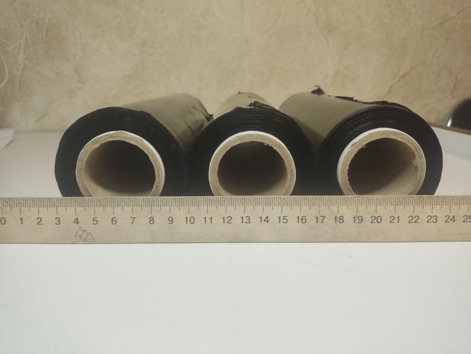 Стрейч плівка чорна пленка черная 0,6 кг * 25 см * 130 м 17 мк