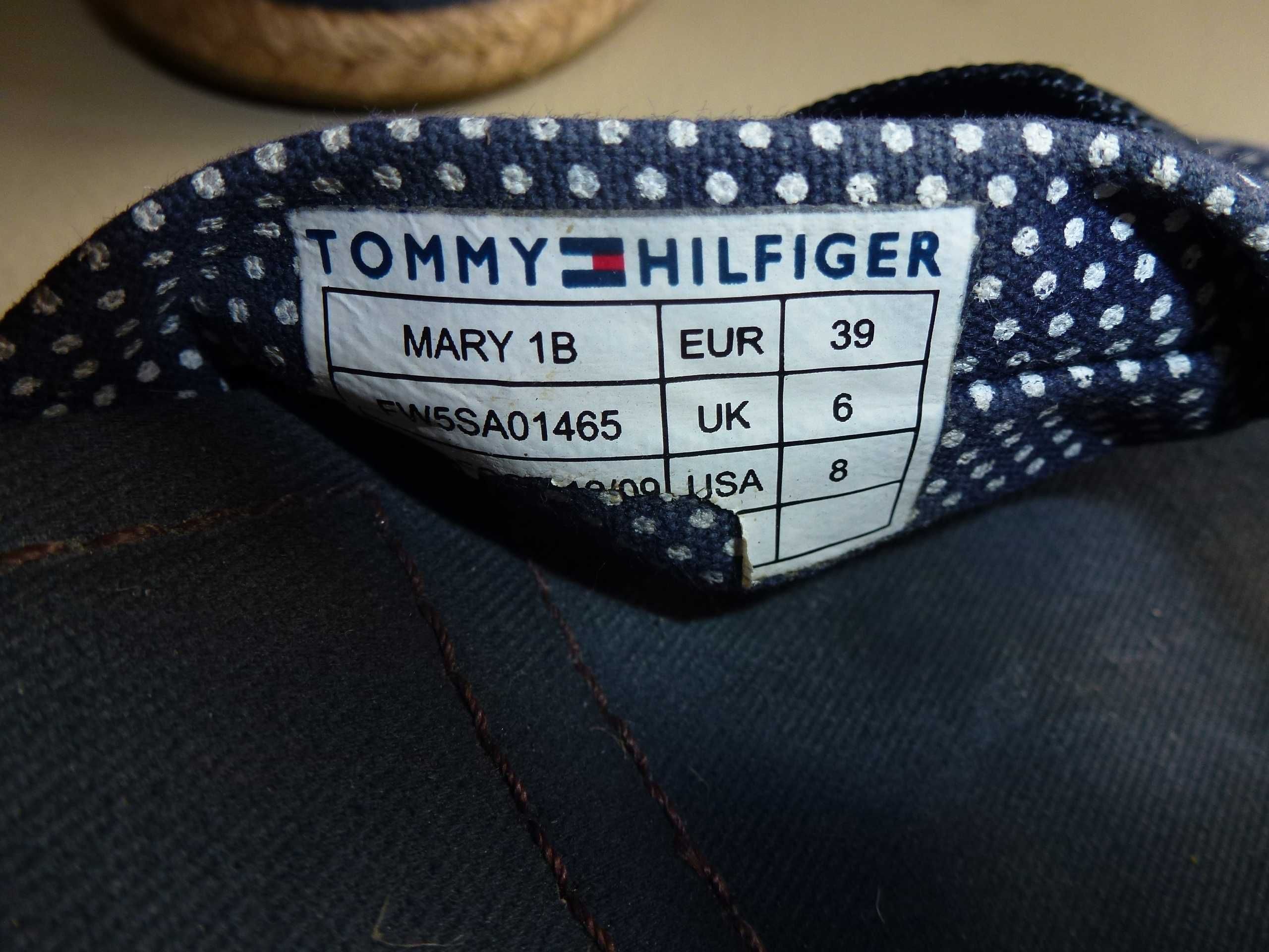 Buty klapki Tommy Hilfiger roz 39 j.nowe granatowe  OKAZJA