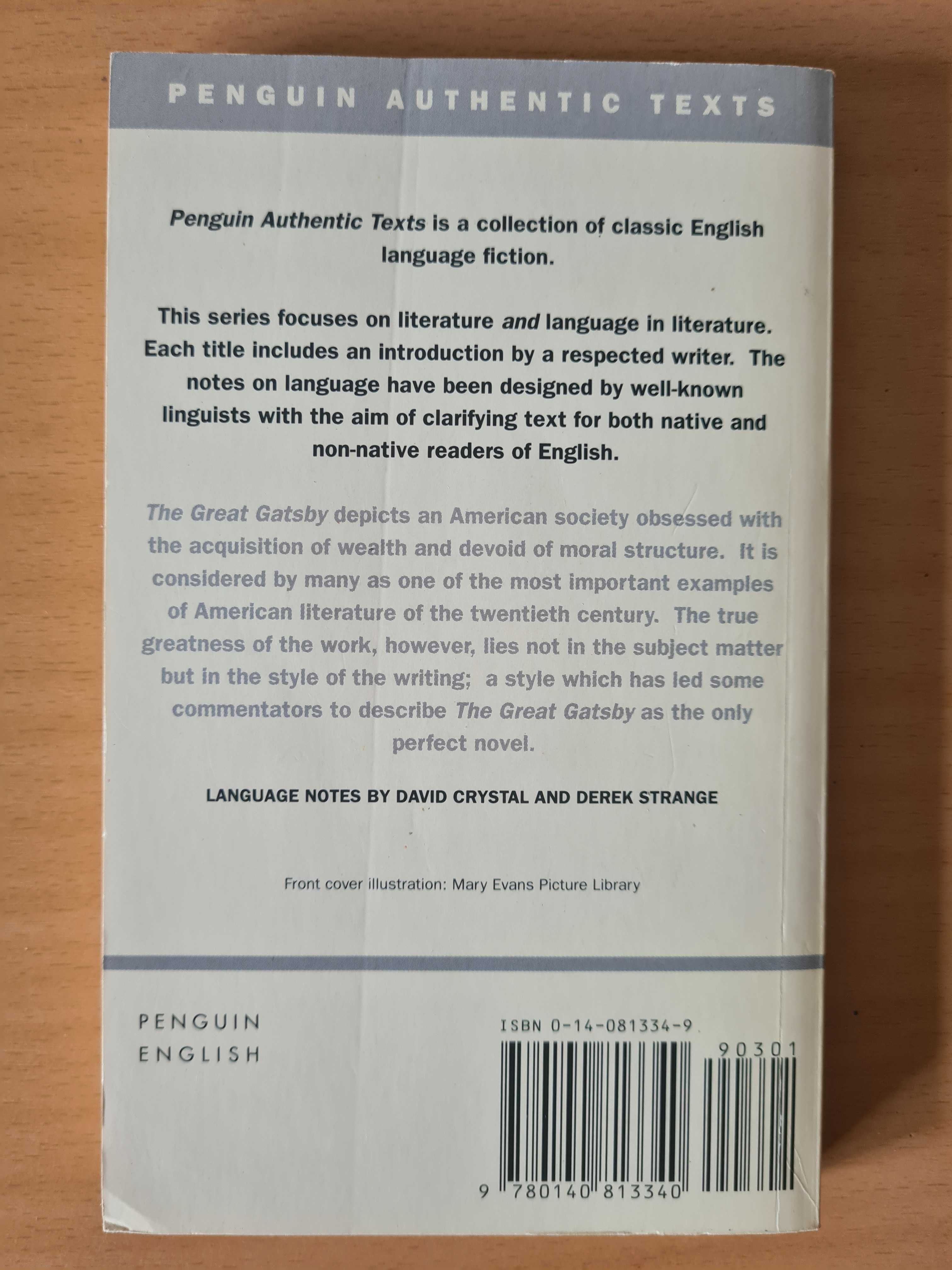 Livro "The Great Gatsby" de F. Scott Fitzgerald