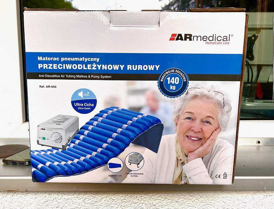 Materac pneumatyczny przeciwodleżynowy Rurowy, z pompą AR-950