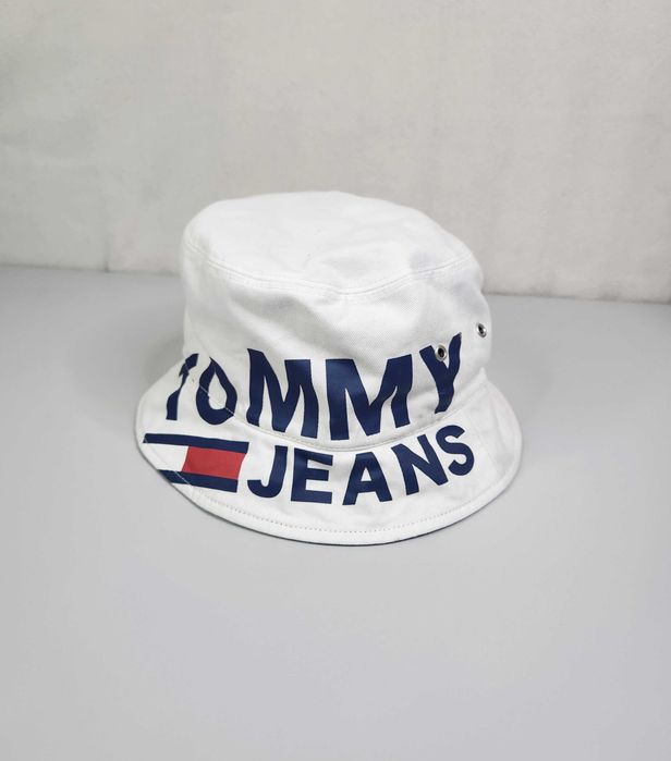 Tommy Hilfiger Jeans Kapelusz Granatowy Biały Dwustronny Unisex Lato