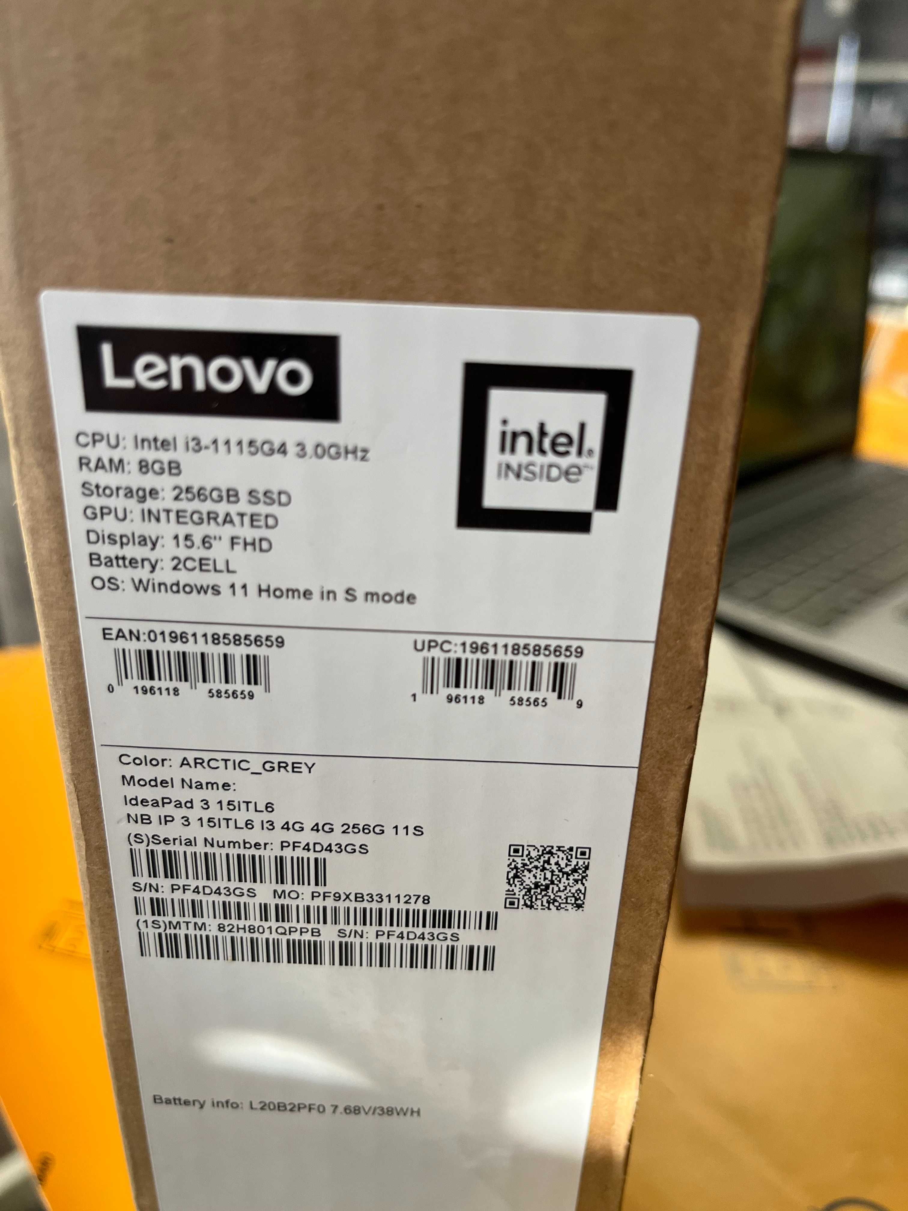 Laptop Lenovo Idea Pad 3 15ITL6 i3/8GB/256GB SSD/W11 Gwarancja!