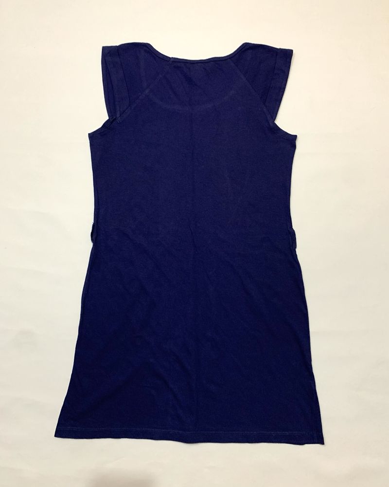 Vestido de verão Mango – Azul Escuro – Tamanho M