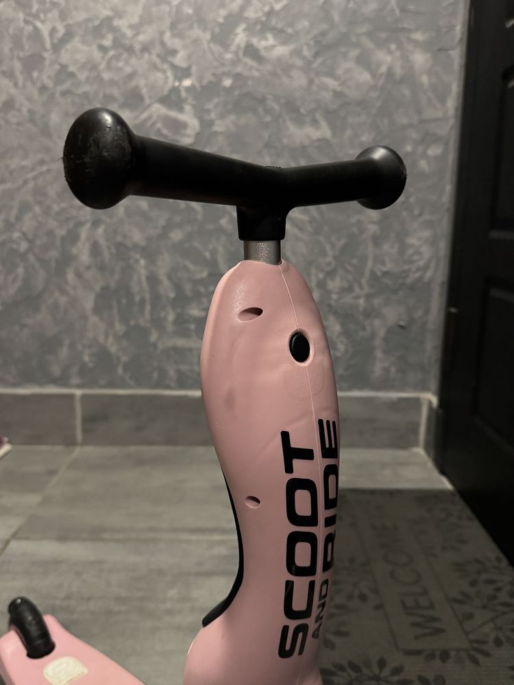 Самокат/беговел Scoot&Ride розовый