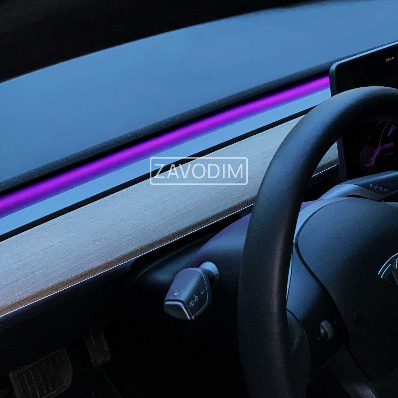 RGB Ambient Light Tesla Model 3 / Y контурная лента подсветка салона