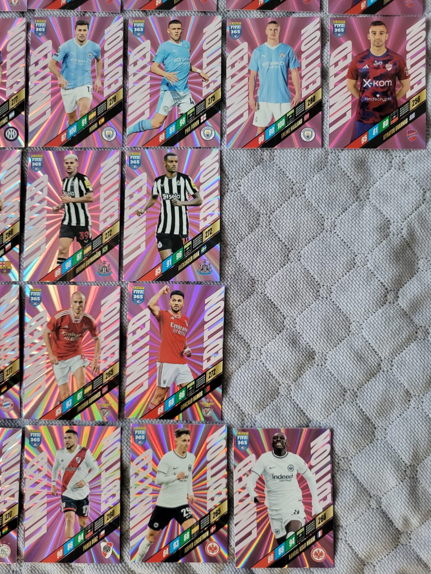 Limited Edition limitowane karty piłkarskie panini FIFA 365 Adrenalyn