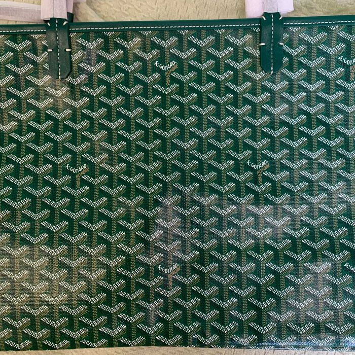Duża torebka na ramię damska Goyard klasyczna zielona