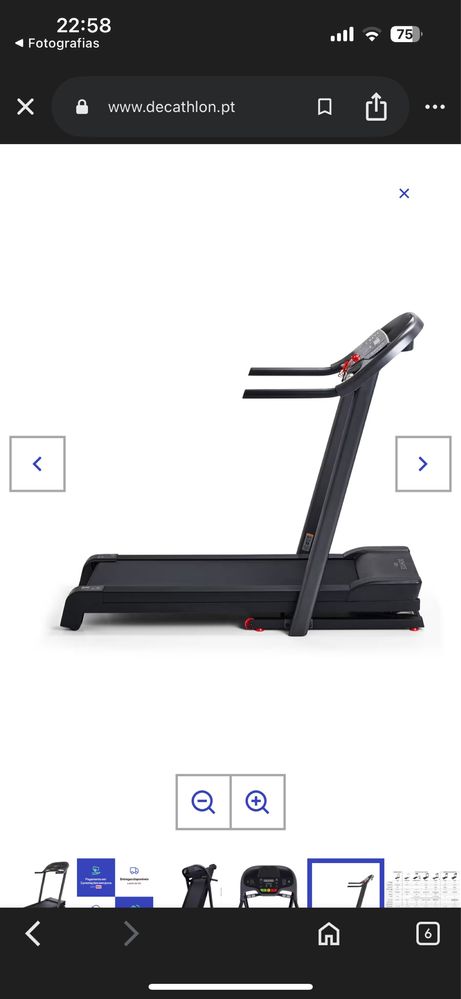 Passadeira de corrida T520B conforto /Decathlon