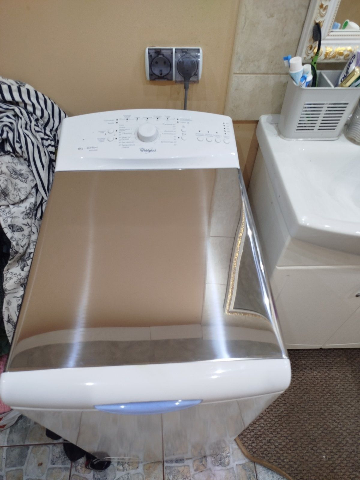 Верхня кришка дверцят люка для пральної машини Whirlpool
