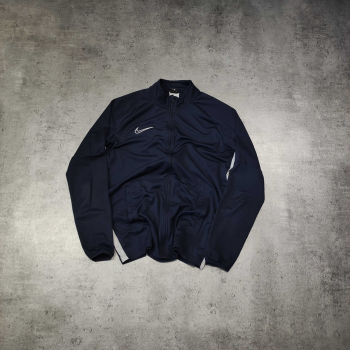 MĘSKA Sportowa Granatowa Bluza Rozpinana Stójka Nike Suwak Dri-Fit
