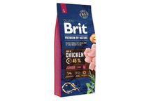 АКЦИЯ Корм для щенков и юниоров Brit Premium Dog Junior L 15кг