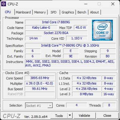 INTEL NUC I7 8g - 64Gb Mem, 450 SSD