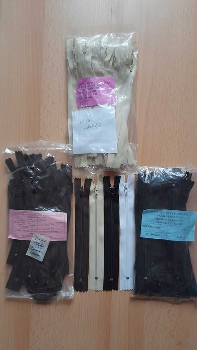 Zamki nierozdzielcze POLIMEX (roz 10, 12, 14,16,18 cm) kolory - ZESTAW