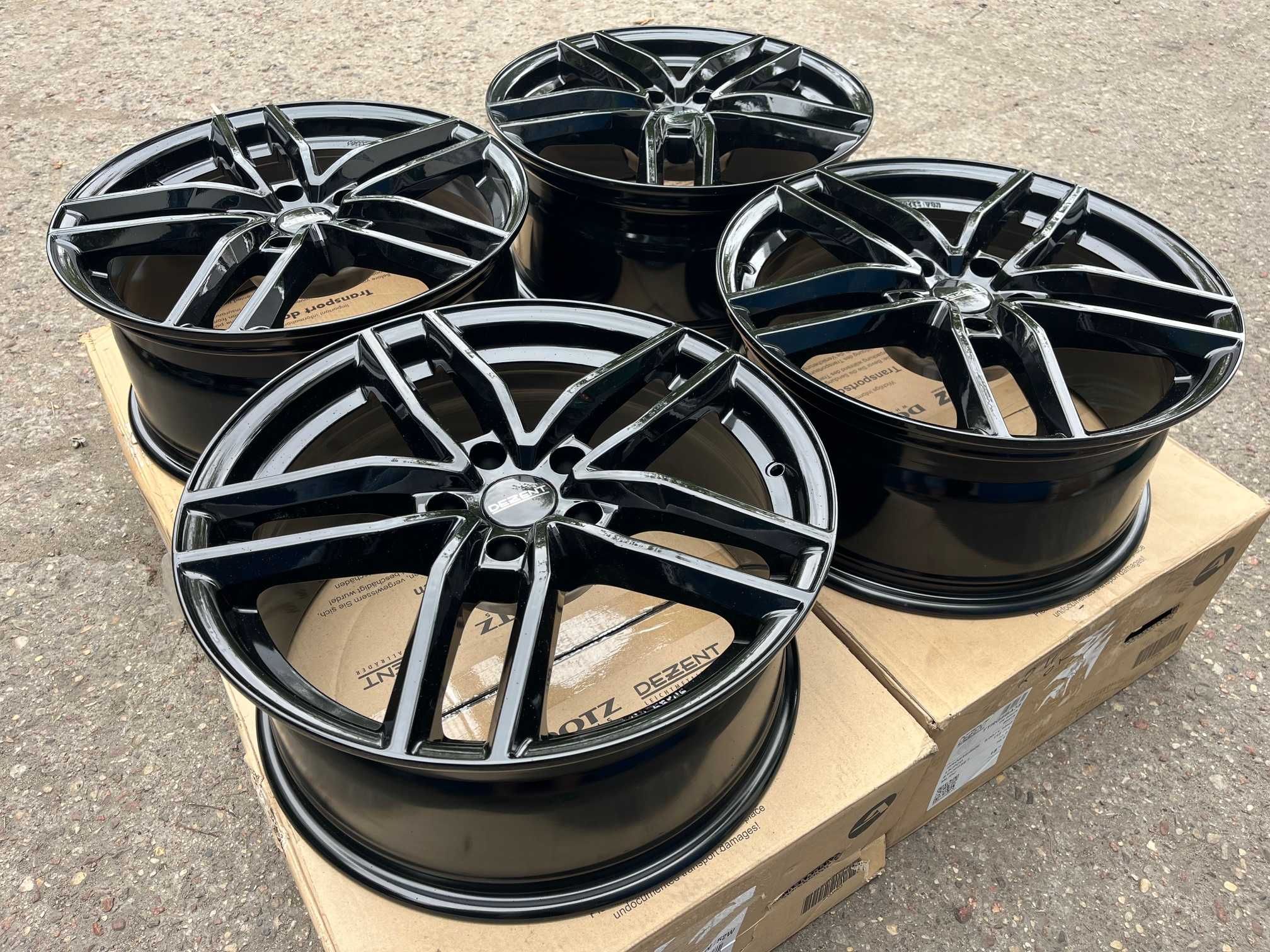 4x felgi DEZENT TR black 18"x8" roz. 5x112 ET35 AUDI BMW MERCEDES BENZ
