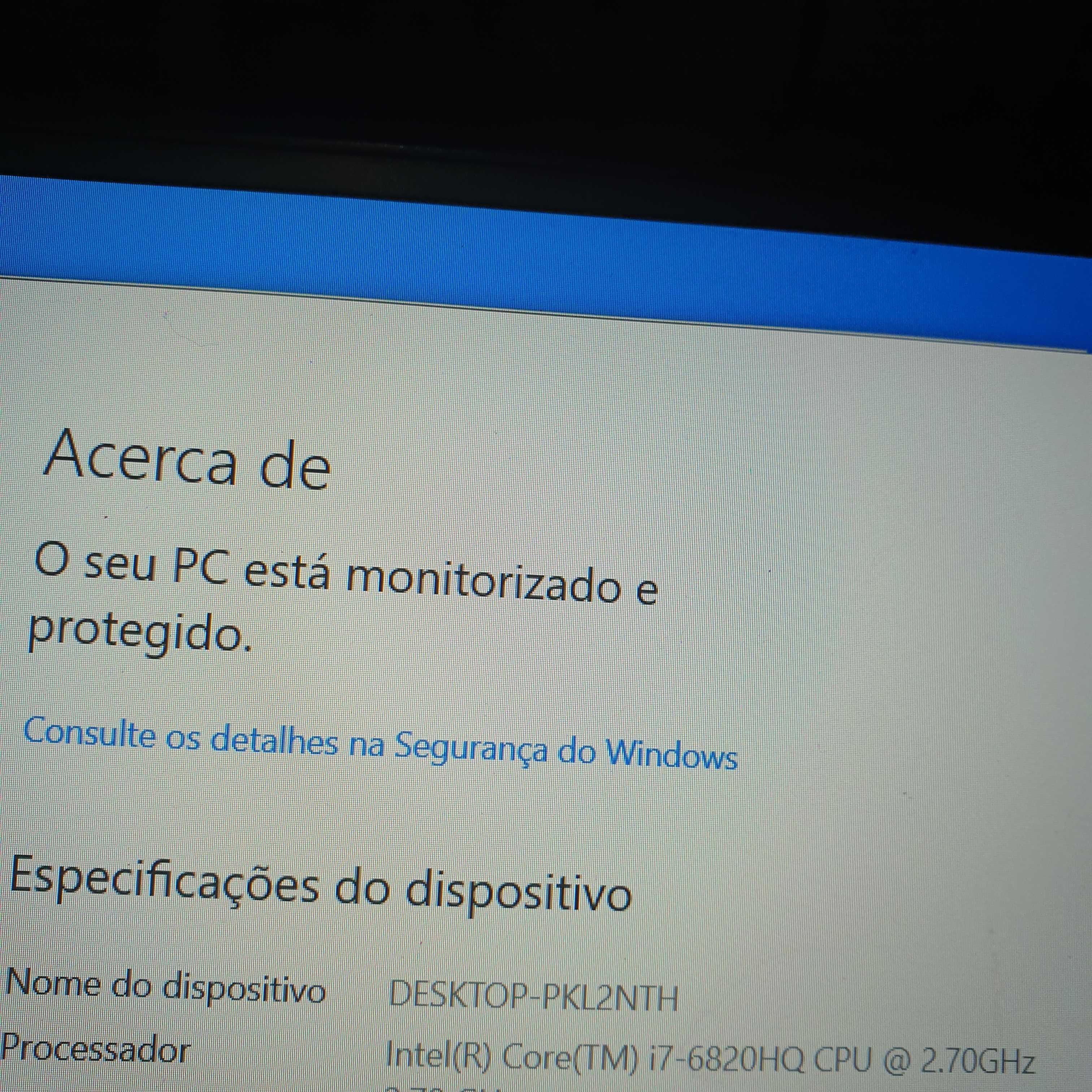 Motherboard dell 5510 com processador i7-6820HQ, testada sem anomalia