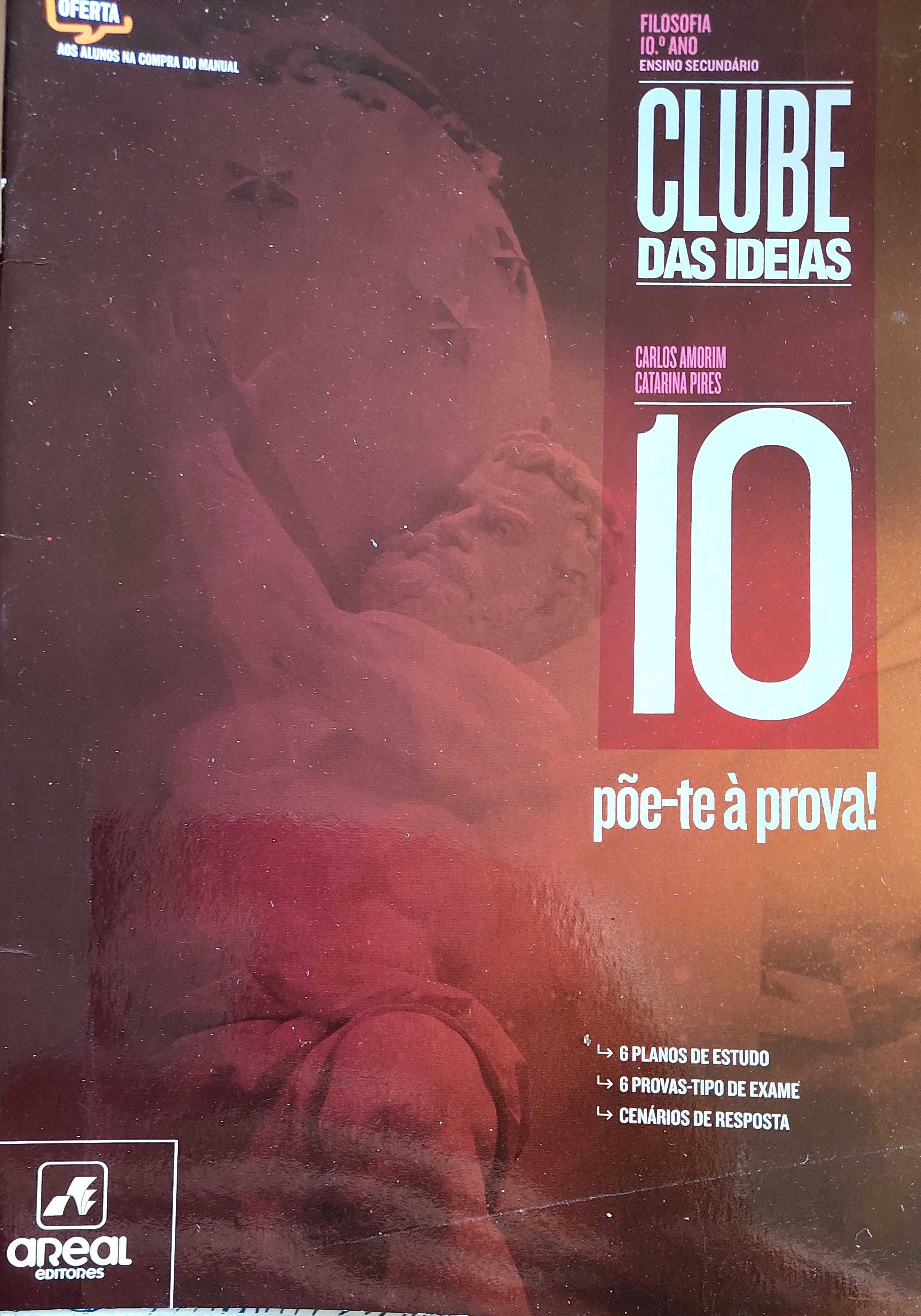 Manual de Filosofia do 10º e cadernos de atividades Clube das Ideias