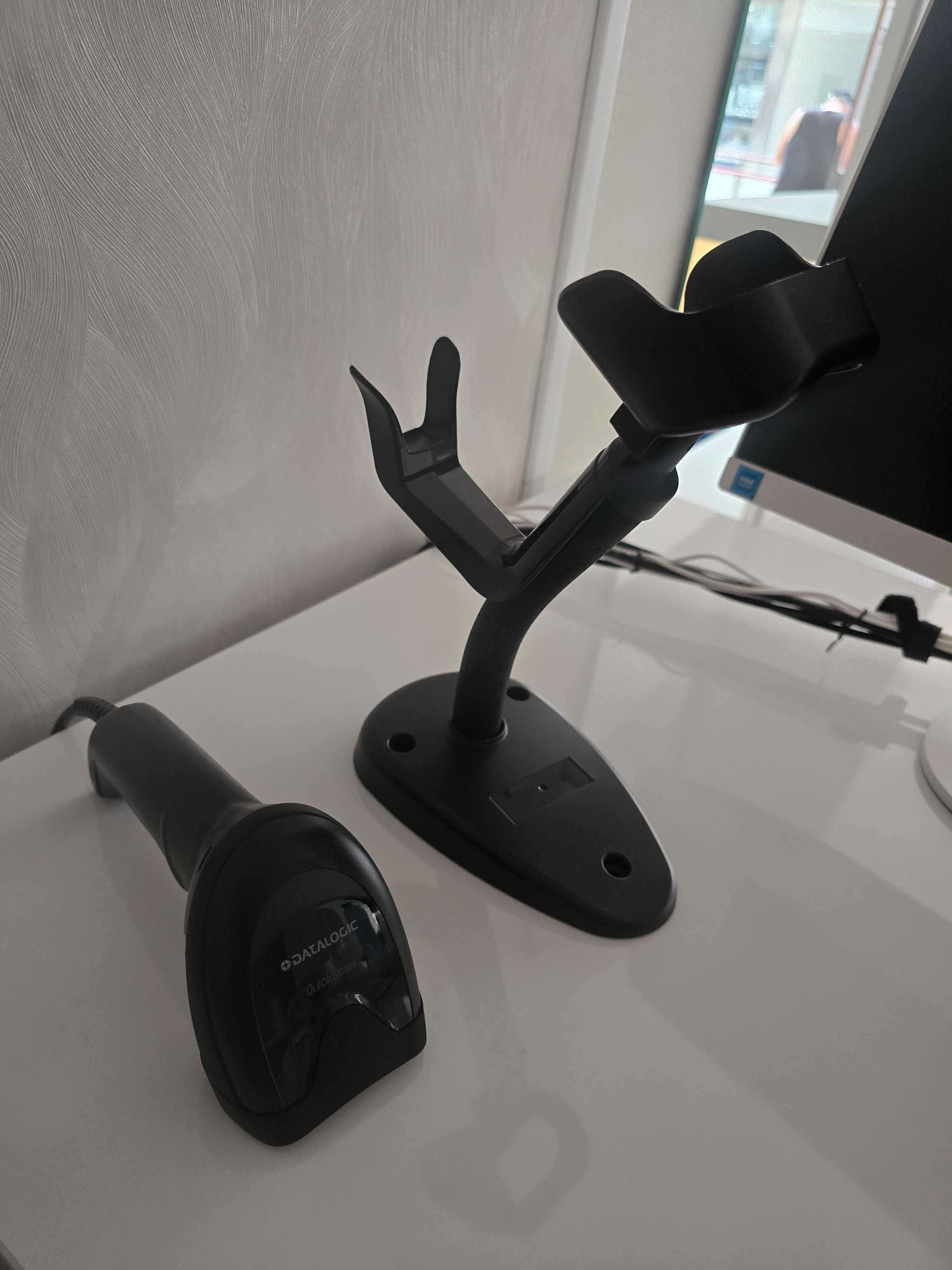 Leitor código de barras Datalogic QuickScan c/suporte