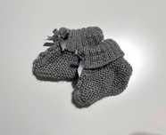 Botinhas Tricot Bebé Cinzentas