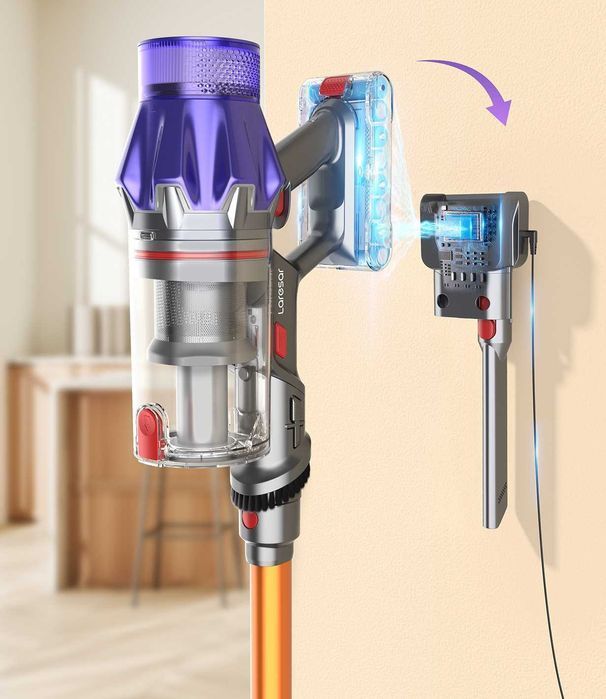 Odkurzacz Laresar V7 550W 45KPA LED HEPA bezprzewodowy pionowy stojący