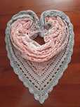chusta robiona na szydełku, ombre, handmade