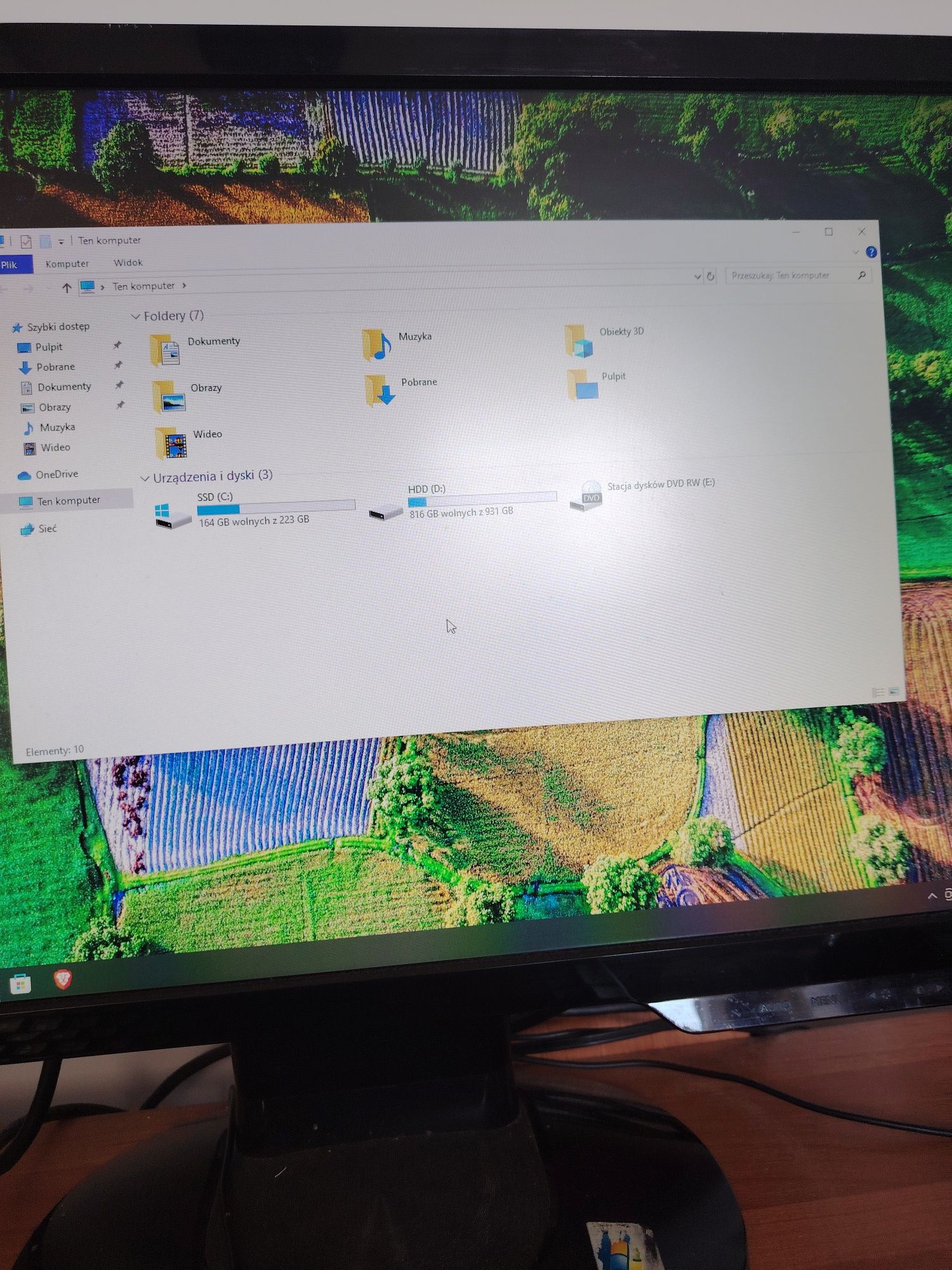 Komputer Intel i5 4x3.4Ghz Geforce Gtx 6GB Zestaw z biurkiem. Monitor