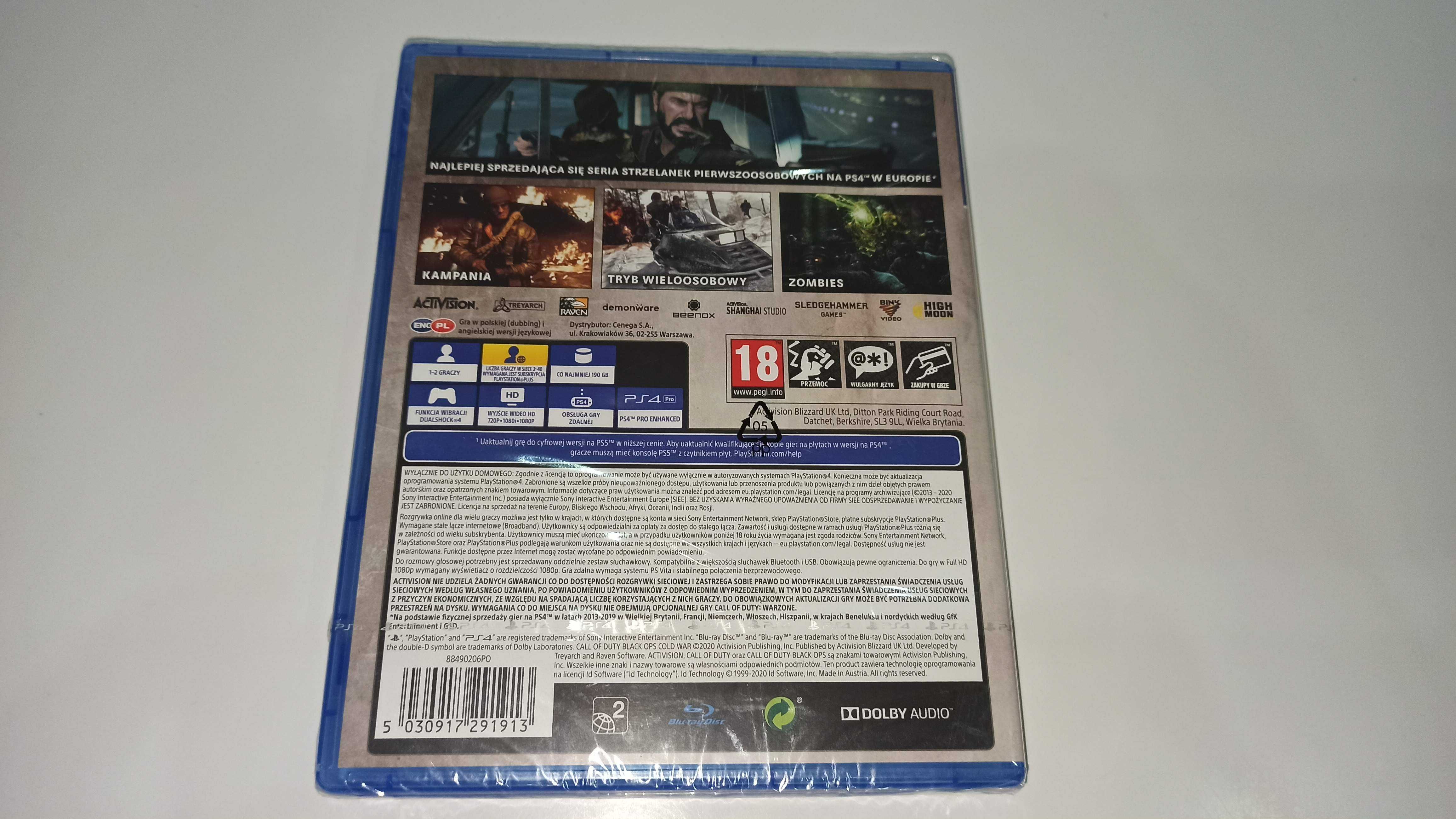 ps4 CALL OF DUTY BLACK OPS COLD WAR mówią po polsku NOWA! Polska okład