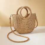 Torebka do ręki koszyk pleciony rattanowa torba na ramię boho shopper