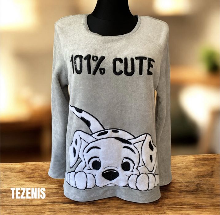 Tezenis Bluza sweter piżama bawełniana Disney z pieskiem pluszowa M L