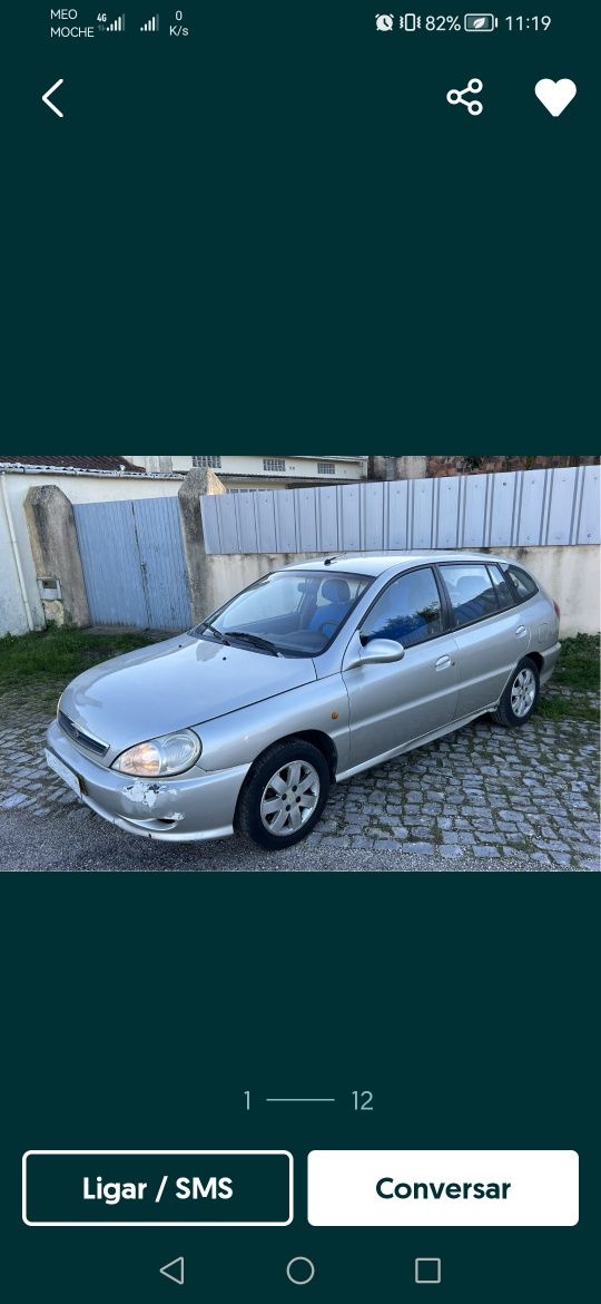 Carrinha kia rio 1.3 gasolina de 2001