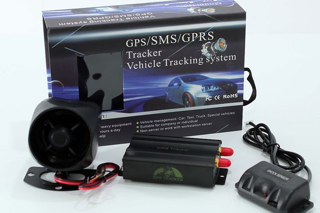 GPS103 Localizador de veiculos, corte corrente, sirene e sensor choque