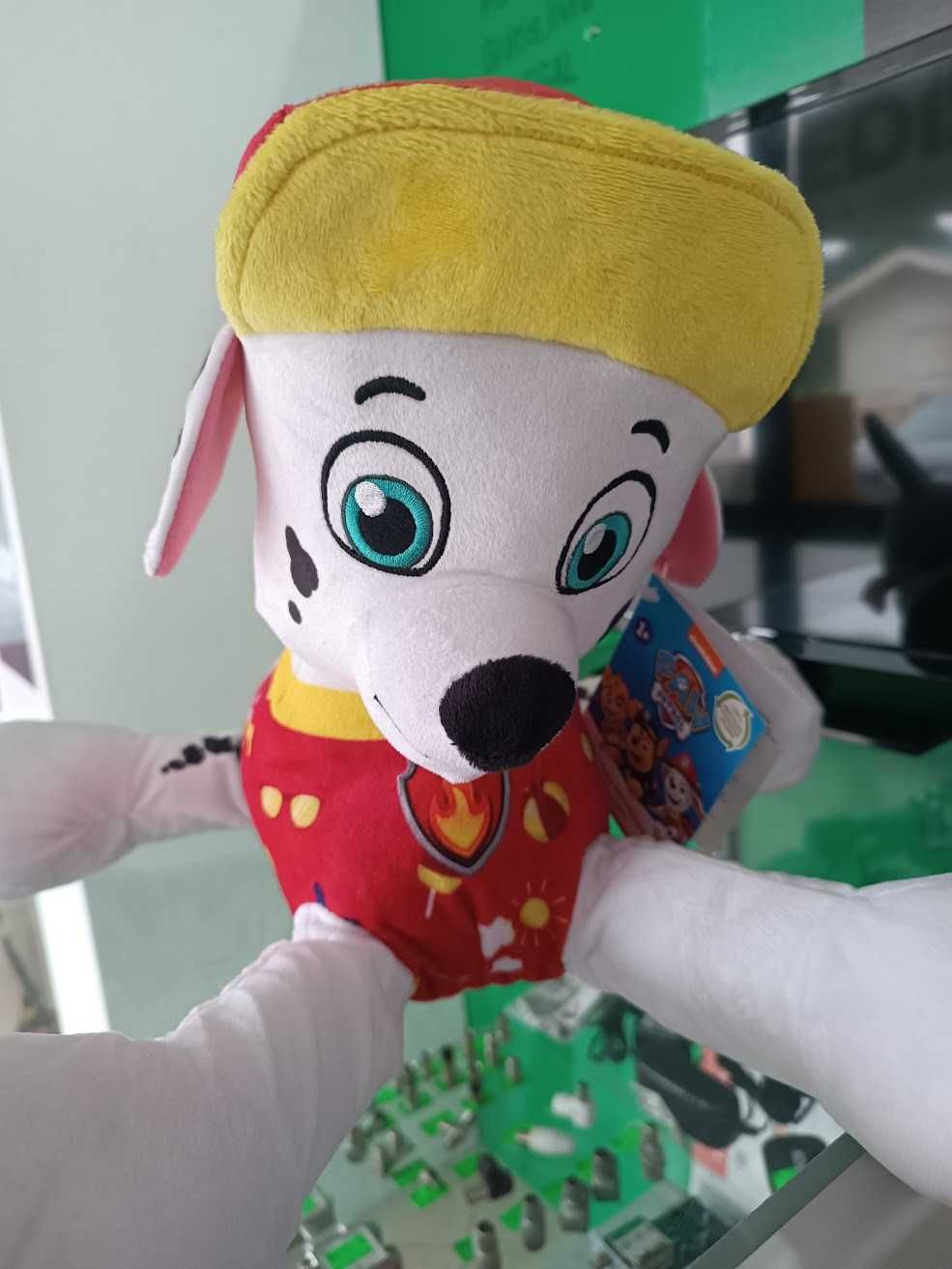 PROMO:Peluche Patrulha Pata Marshall Jumbo 50cm deitado