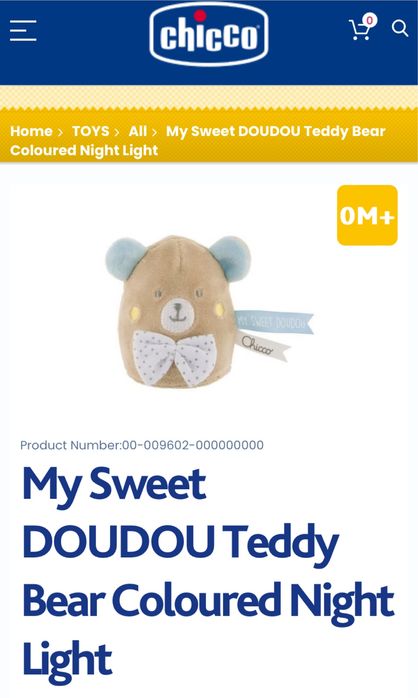 Chicco Luz de presenca DouDou Teddy
