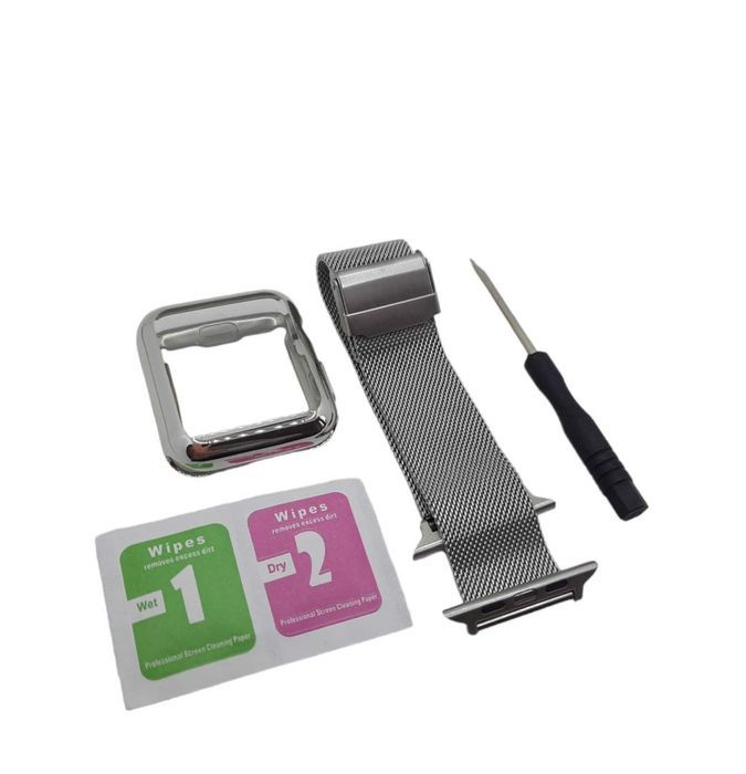 bransoletka pasek do zegarka apple 42mm srebrny