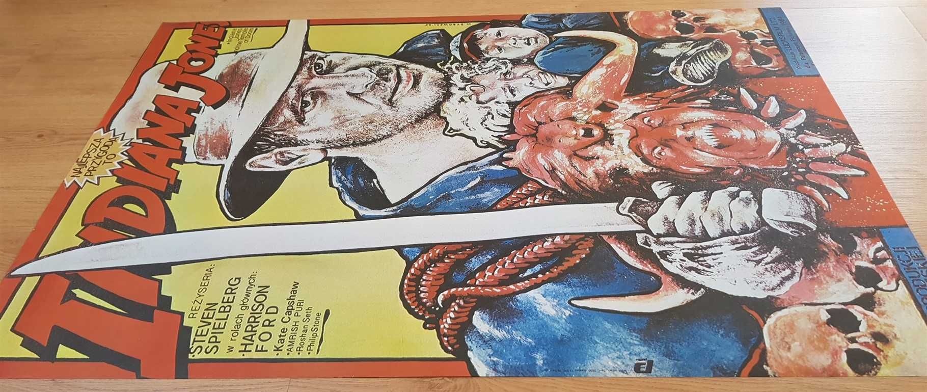 Plakat filmowy INDIANA JONES Dybowski ORYGINAŁ 1985 68x98cm